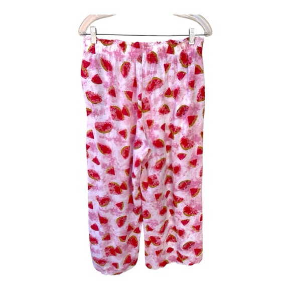 Mystree Pants - Mystree Watermelon Lounge Pants Pink & Red Size Large
